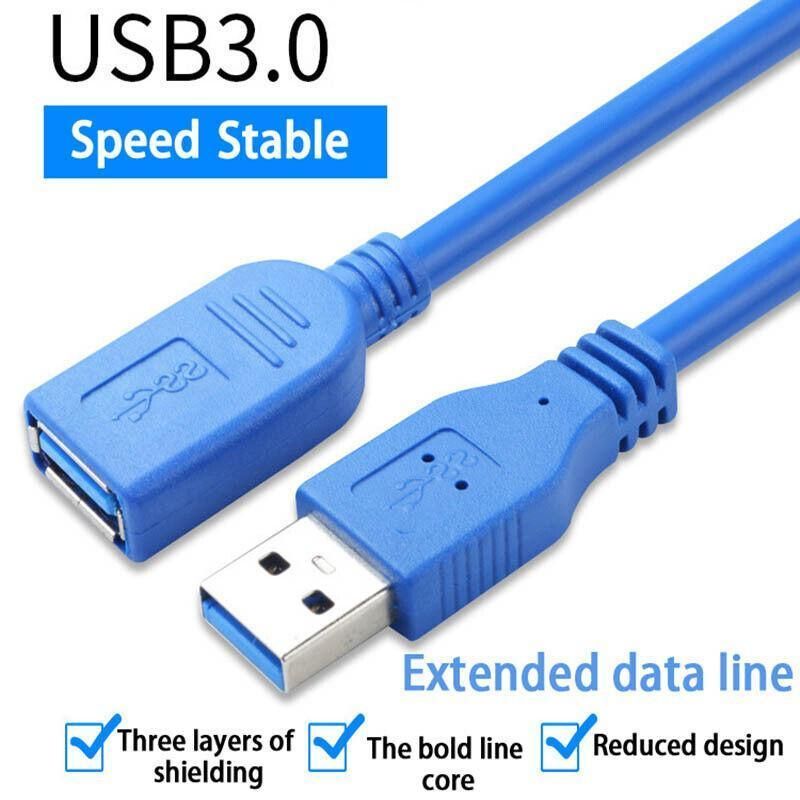 Super speed Usb 3.0 Male To Female Data Cable Extension Cord For Laptop Pc Camera - 1.5M