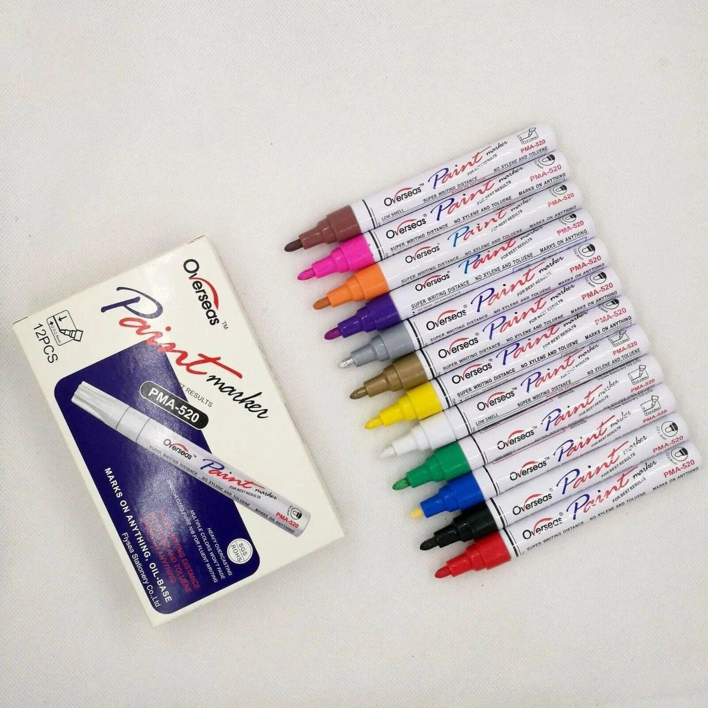 Multicolour Permanent Paint Marker Pens for Tyre Metal Glass Rubber - Yellow