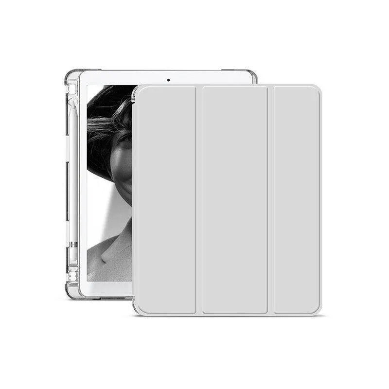 Shockproof Silicone iPad Air 3 Cover with Pencil Slot and Smart Wake - Lavender Grey