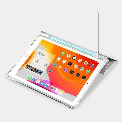 Shockproof Silicone iPad Air 3 Cover with Pencil Slot and Smart Wake - Lavender Grey