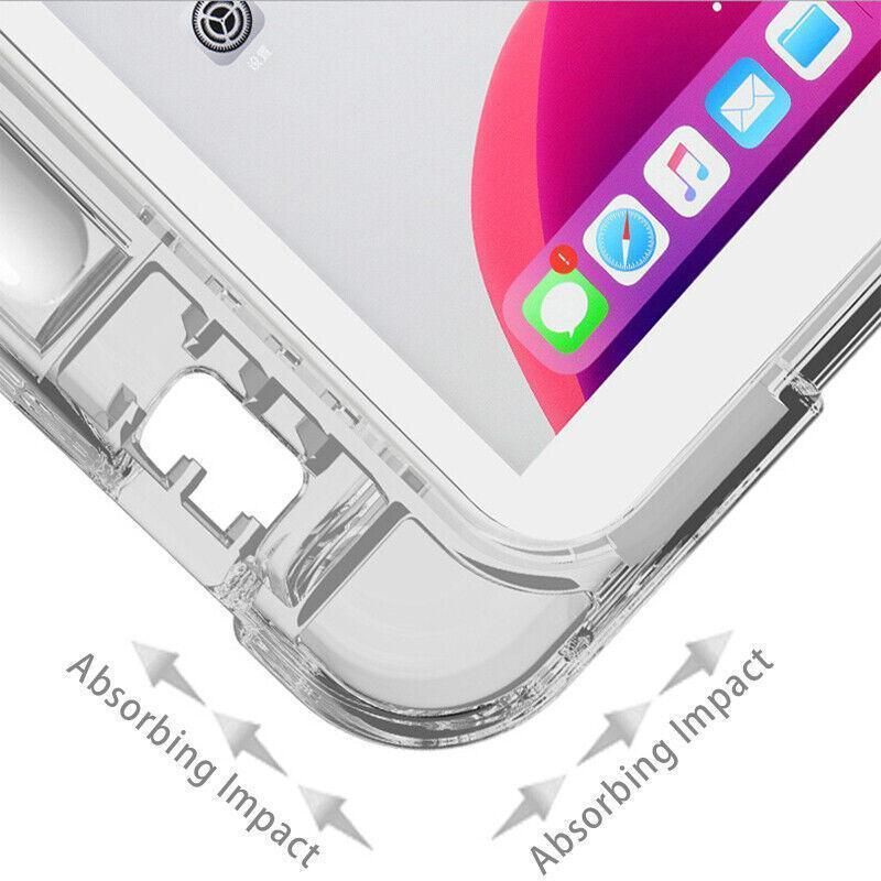 Shockproof Silicone iPad Air 4 Cover with Pencil Slot and Smart Wake - Lavender Grey