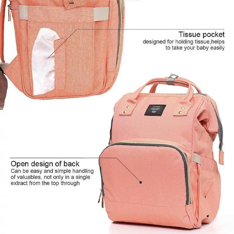Luxury Multifunctional Diaper Nappy Backpack Maternity Mummy Changing Bag - Navy