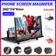 12 Inch Phone Screen Magnifier Folding Amplifier Stand Adjustable 3D Holder - White