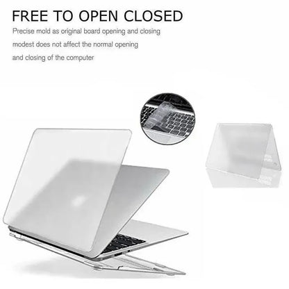 Frosted Transparent Case with Keyboard Cover for MacBook 13 to 16 Inch - Mackbook 15.4 Pro (A1707/A1190)