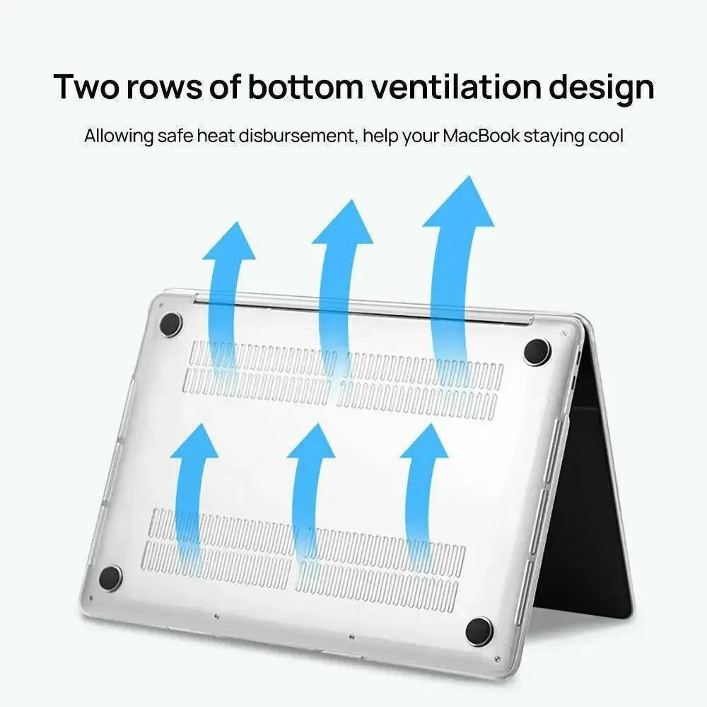 Frosted Transparent Case with Keyboard Cover for MacBook 13 to 16 Inch - Mackbook 16 Pro (A2141)