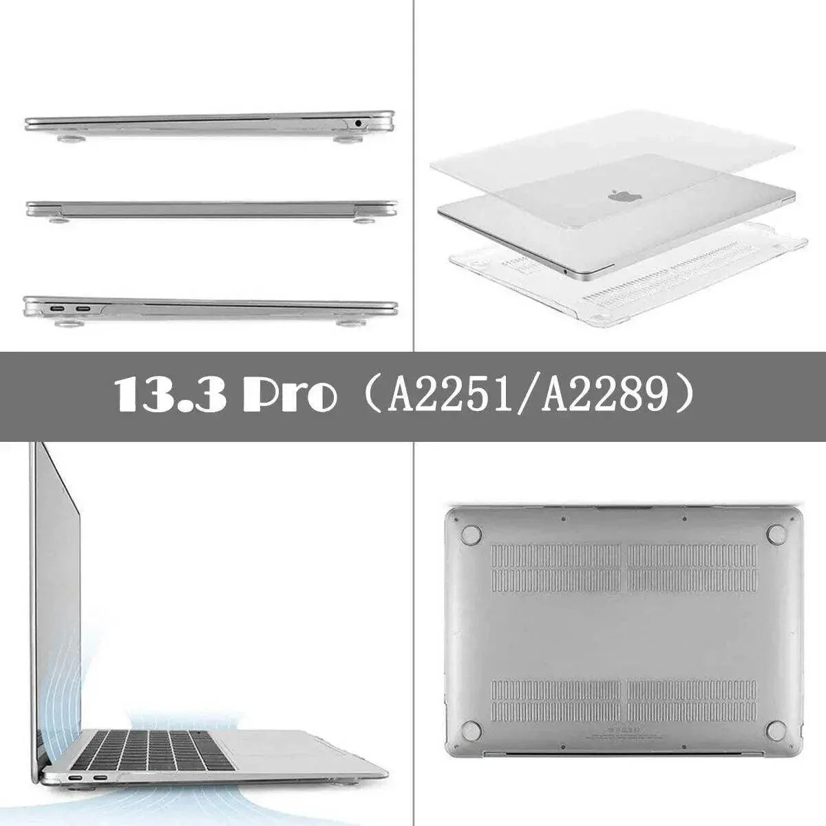 Frosted Transparent Case with Keyboard Cover for MacBook 13 to 16 Inch - Mackbook 16 Pro (A2141)