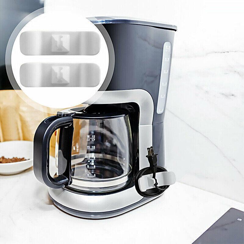 Cord Organizer Wrap Holder 4pcs Kitchen Appliance Cable Winder Adhesive Clip - 4PCS White - Mekamart Australia