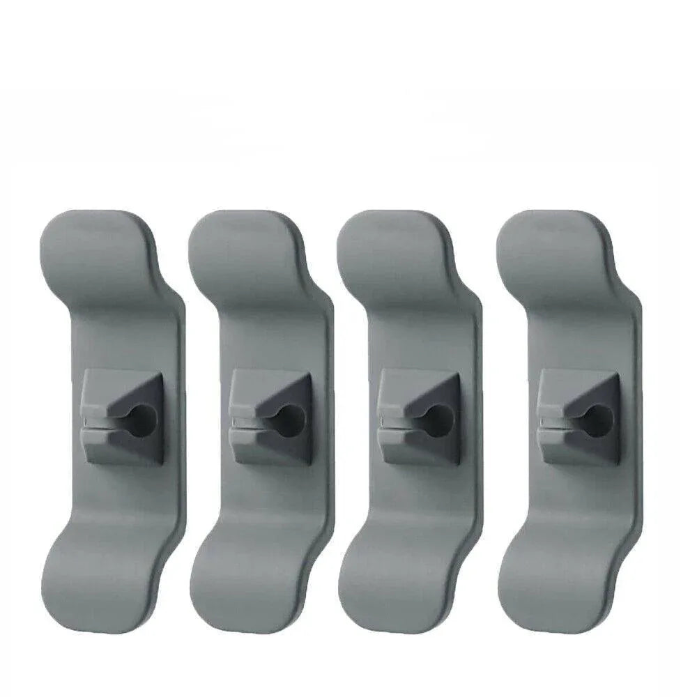 Cord Organizer Wrap Holder 4pcs Kitchen Appliance Cable Winder Adhesive Clip - 2PCS White+2PCS Black - Mekamart Australia