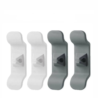 Cord Organizer Wrap Holder 4pcs Kitchen Appliance Cable Winder Adhesive Clip - 2PCS White+2PCS Black - Mekamart Australia