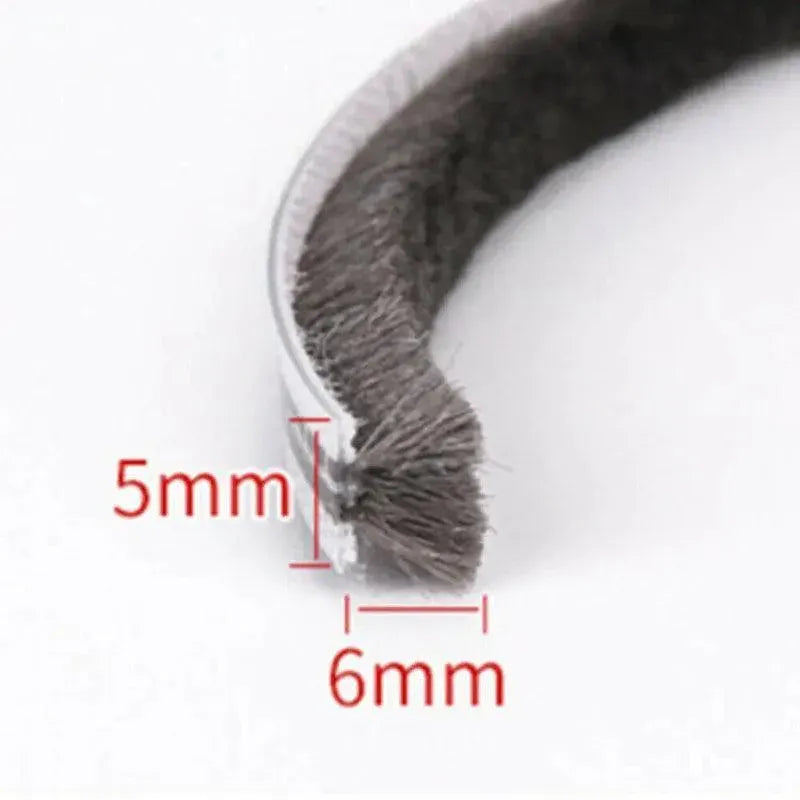 10M Hairy Seal Brush for Door & Window Draught Exclusion - 5x6mm（10M）