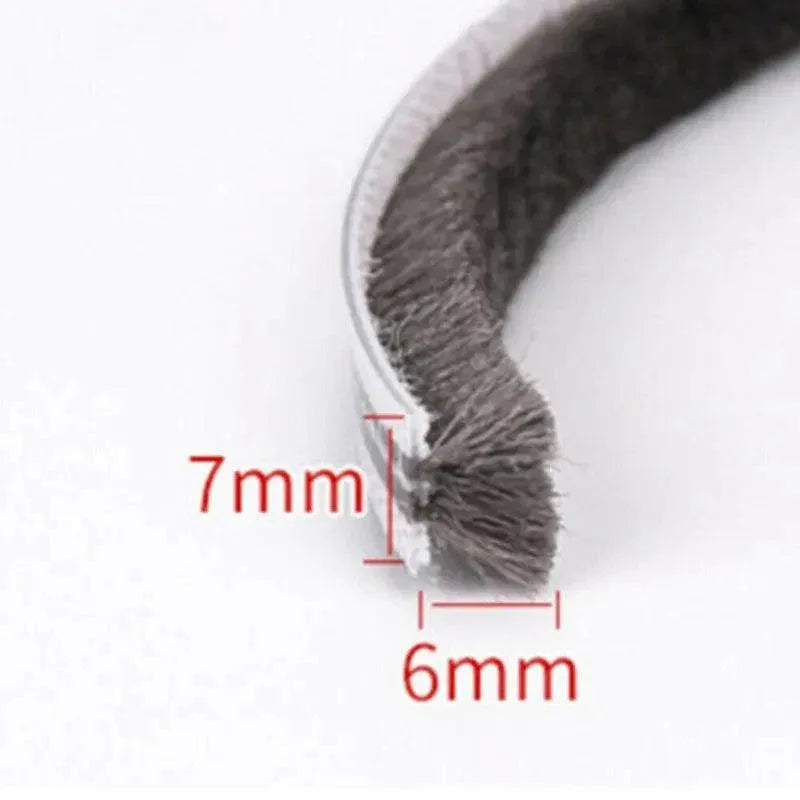 10M Hairy Seal Brush for Door & Window Draught Exclusion - 5x6mm（10M）