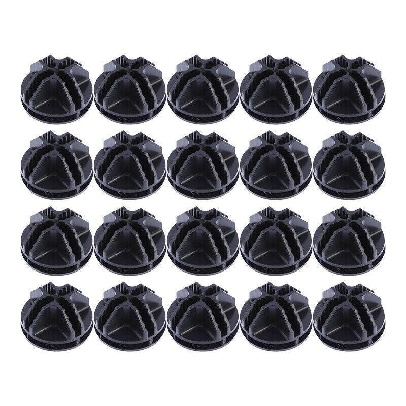 20PCS Wire Storage Cube Plastic Connectors Mesh Snap Plastic Push Grid - White - Mekamart Australia