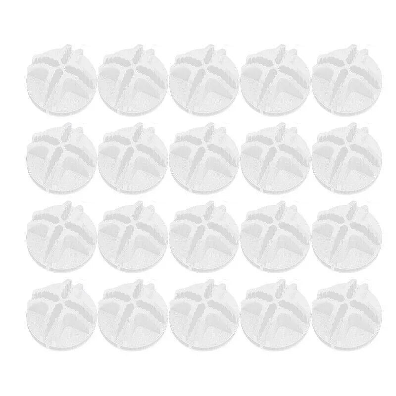20PCS Wire Storage Cube Plastic Connectors Mesh Snap Plastic Push Grid - White - Mekamart Australia
