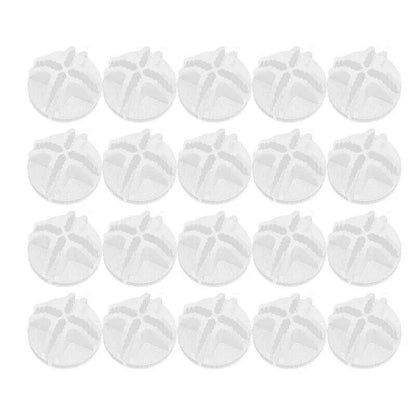 20PCS Wire Storage Cube Plastic Connectors Mesh Snap Plastic Push Grid - White - Mekamart Australia