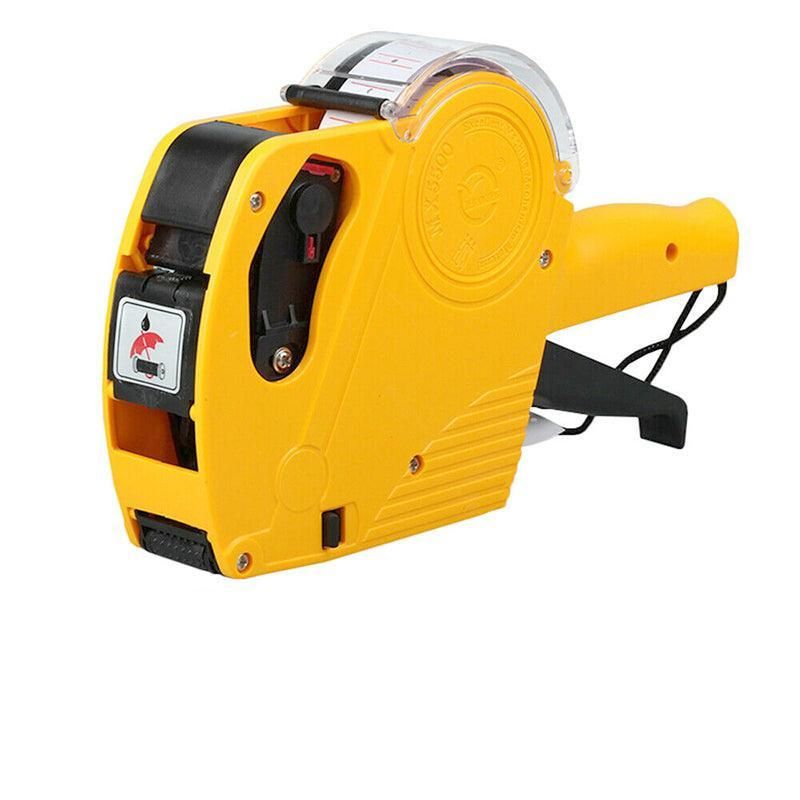 Tag Gun Labeller Kit With 6 Rolls Labels And 5 Inks Roller - Yellow