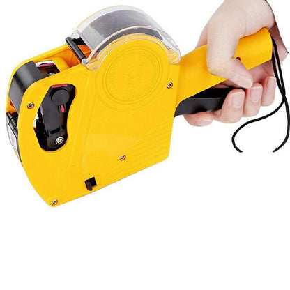 Tag Gun Labeller Kit With 6 Rolls Labels And 5 Inks Roller - Yellow