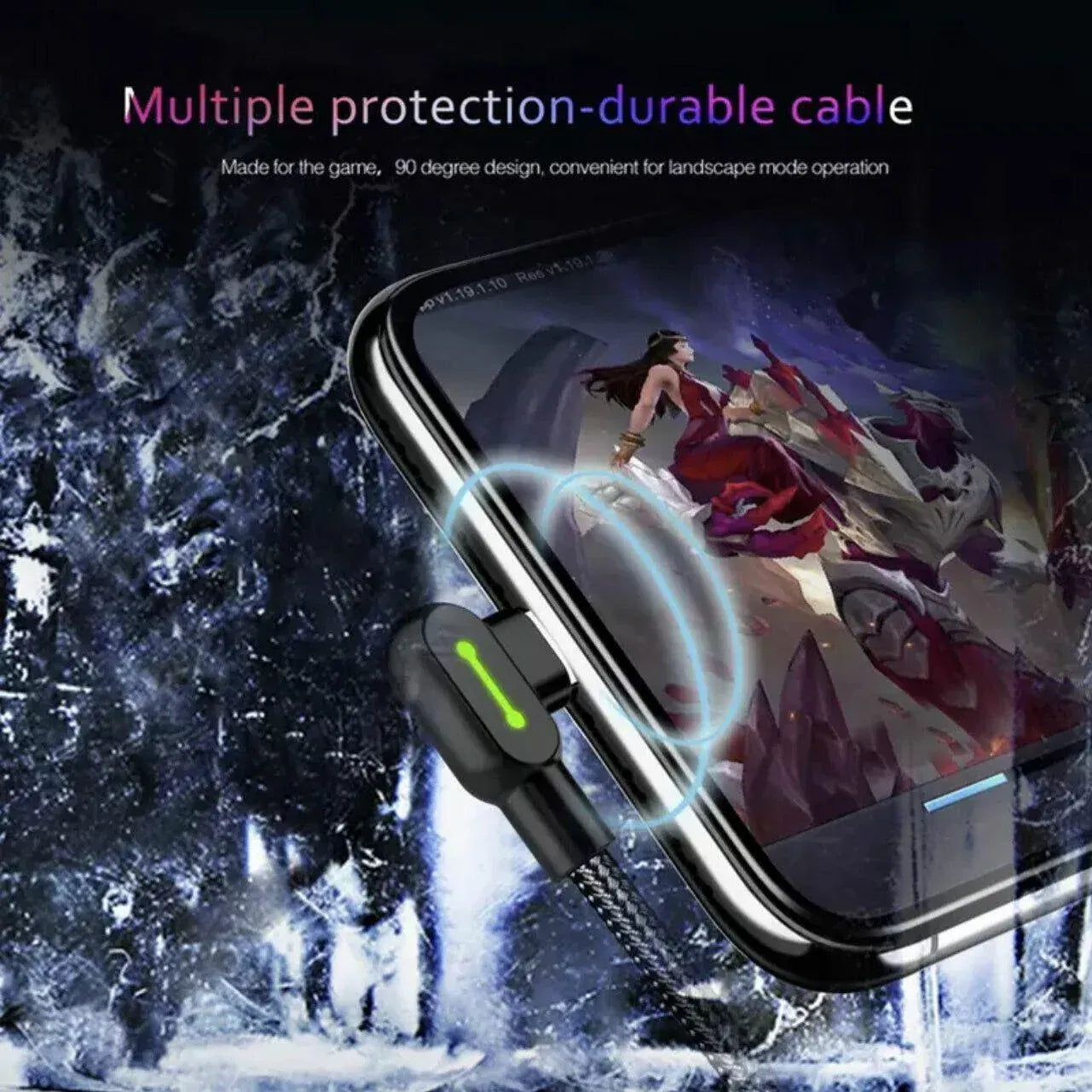 Mcdodo Fast Usb Cable Heavy Duty Charging Syn Charger Iphone 90 Degree Angle - 3m