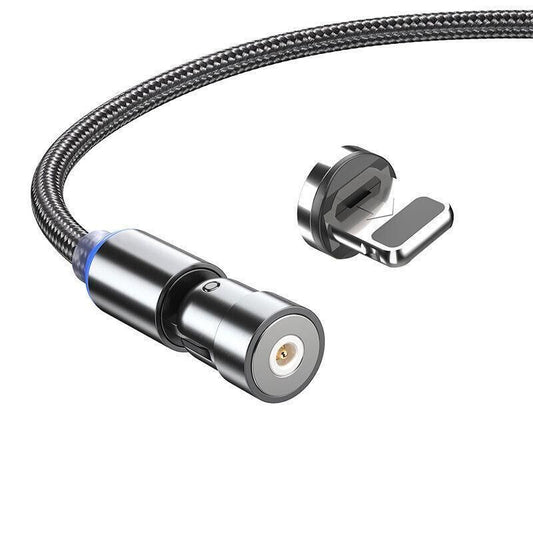 540 Degree Rotating Magnetic Charging Cable USB Data Cord for iPhone 1m 2m 3m - 2m