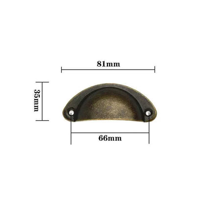 30X Modern Cup Cabinet Handle Knob Drawer Furniture Door Pull Shell Cupboard - Black