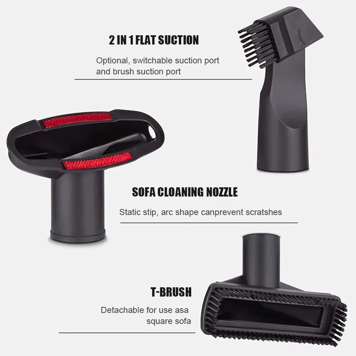 6pcs Vacuum Cleaner Accessory Suction Head Suitable for 32mm Inner Diameter Fit - Mekamart Australia