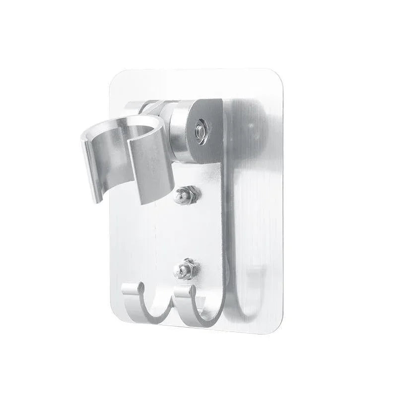 Adjustable Bracket Suction Shower Head Handset Holder Bathroom Wall Mount +Hooks - Mekamart Australia