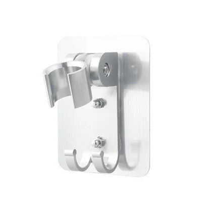 Adjustable Bracket Suction Shower Head Handset Holder Bathroom Wall Mount +Hooks - Mekamart Australia