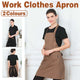 Adjustable Work Apron Neck Strap Waist Tie Kitchen Cooking Bib Apron Men Women - Black - Mekamart Australia