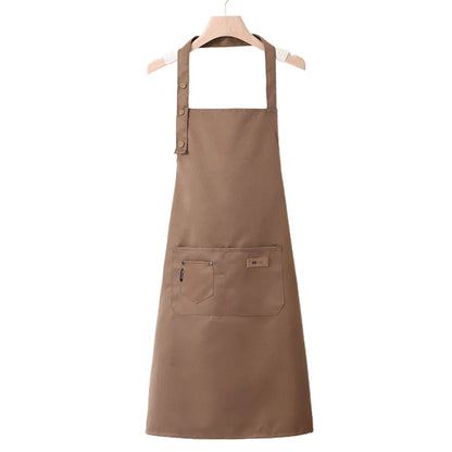 Adjustable Work Apron Neck Strap Waist Tie Kitchen Cooking Bib Apron Men Women - Black - Mekamart Australia