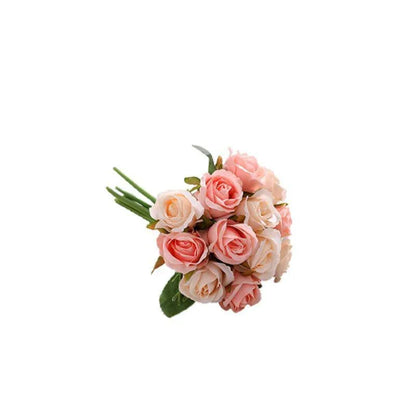 12 Heads Silk Rose Artificial Flowers Fake Bouquet - modena - Mekamart Australia