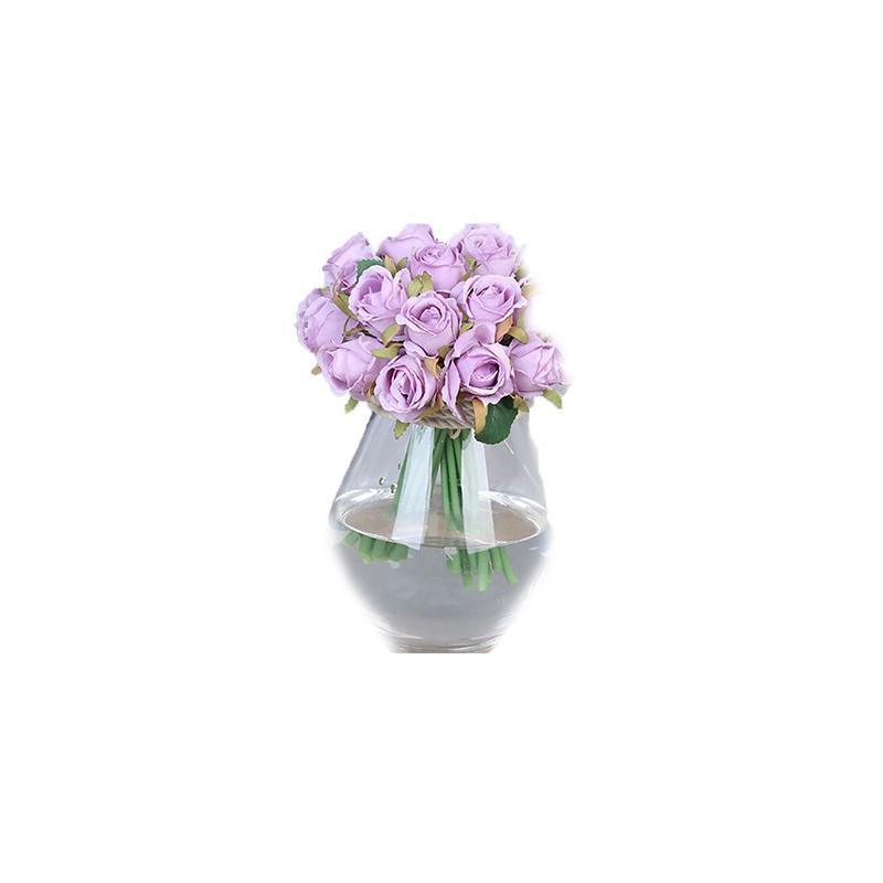 12 Heads Silk Rose Artificial Flowers Fake Bouquet - modena - Mekamart Australia
