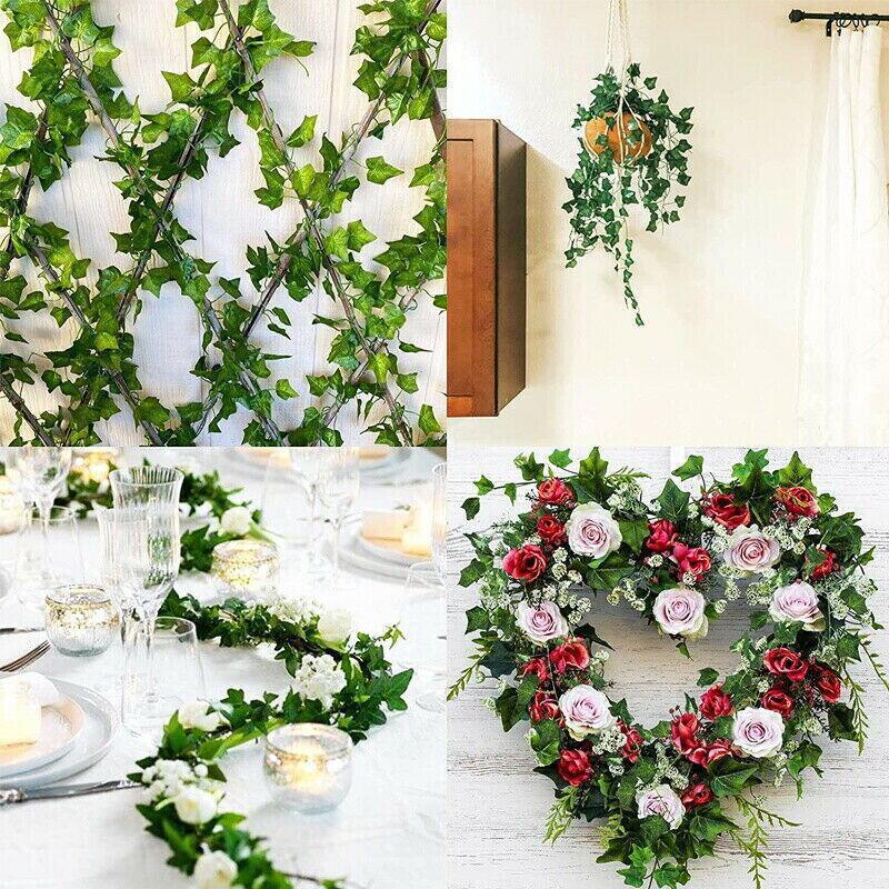 12 X 2M Artificial Ivy Vine Fake Foliage Flower Hanging Leaf Garland Plant Party - Scindapsus Leaves - Mekamart Australia