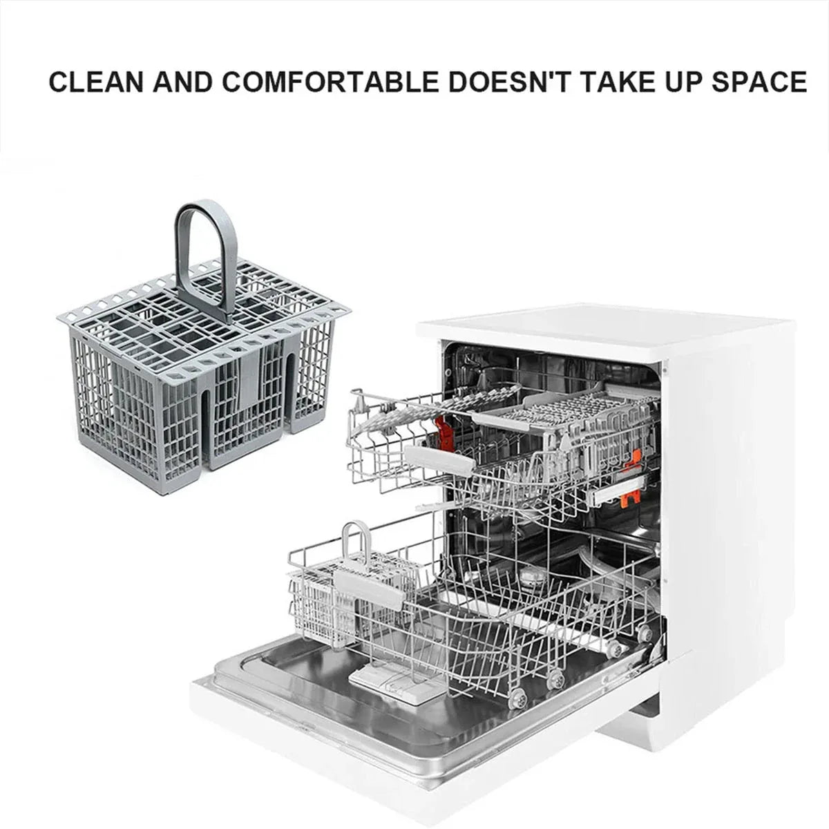 Multifunctional Dishwasher Basket Accessories Fit Hotpoint Indesit Knife And Fork Storage Basket - Mekamart Australia