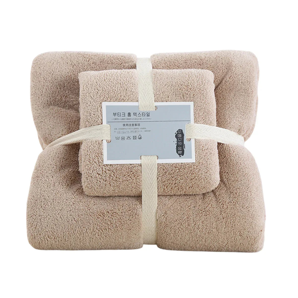 Coral Velvet Towel Set Bath Towels Soft Absorbent Quick Dry Face Hand Cloth Home - Blue - Mekamart Australia