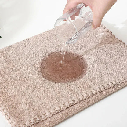 Coral Velvet Towel Set Bath Towels Soft Absorbent Quick Dry Face Hand Cloth Home - Brown - Mekamart Australia