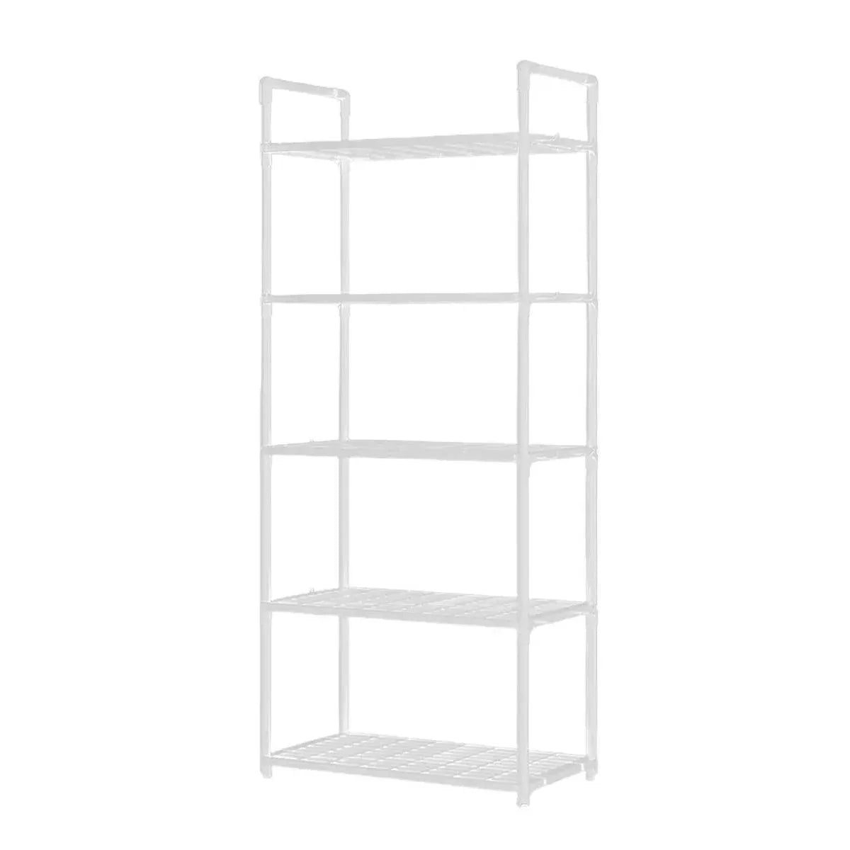5Tiers Pot Storage Rack Pan Stand Saucepan Holder Cookware Organizer for Kitchen - White - Mekamart Australia