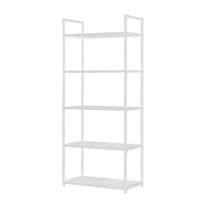5Tiers Pot Storage Rack Pan Stand Saucepan Holder Cookware Organizer for Kitchen - White - Mekamart Australia
