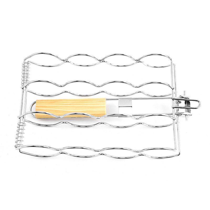 Folding Handle Corn Grill Clip Anti Scald Barbecue Tool for Home Outdoor Cooking - Mekamart Australia