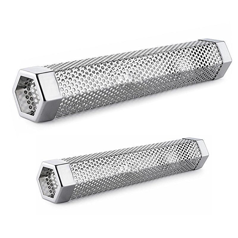 Hexagon Bbq Smoker Tube Stainless Steel Grill Accessory Smoking Box Long Lasting - 12Inch - Mekamart Australia
