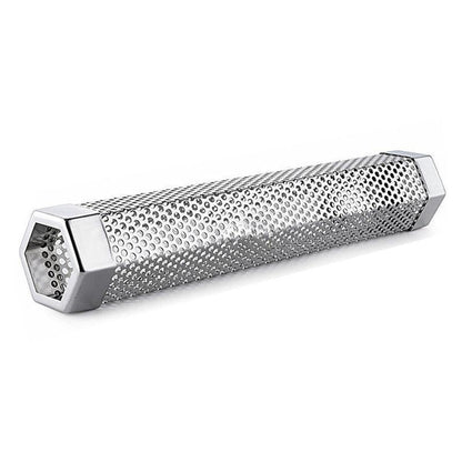 Hexagon Bbq Smoker Tube Stainless Steel Grill Accessory Smoking Box Long Lasting - 12Inch - Mekamart Australia
