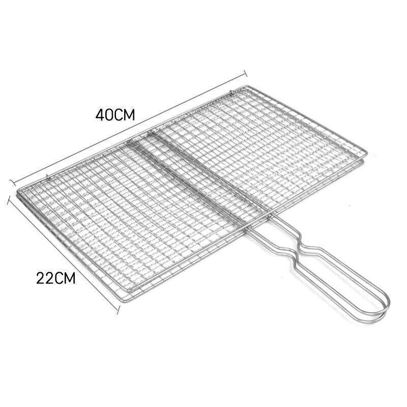 Bbq Fish Grilling Basket Grill Camping Net Meat Vegetable Cooking Kitchen Tool - Mekamart Australia