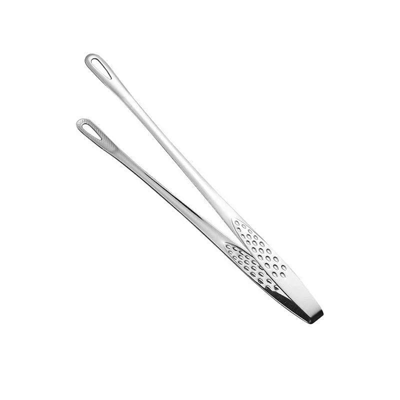 24/28Cm Stainless Steel Kitchen Grill Straight Tweezers Bbq Food Tongs Tools - 24CM - Mekamart Australia