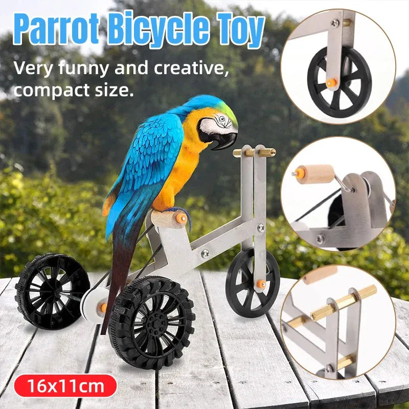 Parrot Training Bicycle Toy Parrot Exercise Bicycle Toy for Birds Fun Activity
