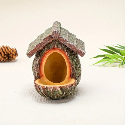 Bird Nest Bird Feeder Outdoor Garden Resin for Birds Backyard Patio Decor