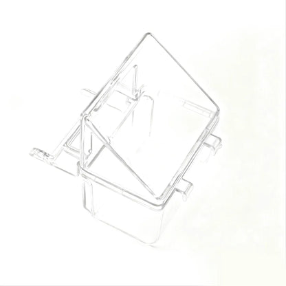 Bird Cage Feeder Hanging Clear Plastic Anti Spill with Hook