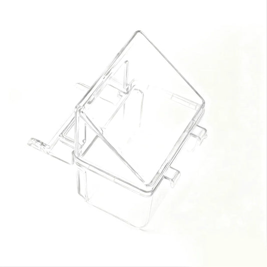 Bird Cage Feeder Hanging Clear Plastic Anti Spill with Hook