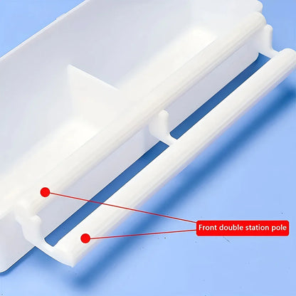 Bird Food Feeder Trough Box Water Bowl Container Cage Accessories Easy Install