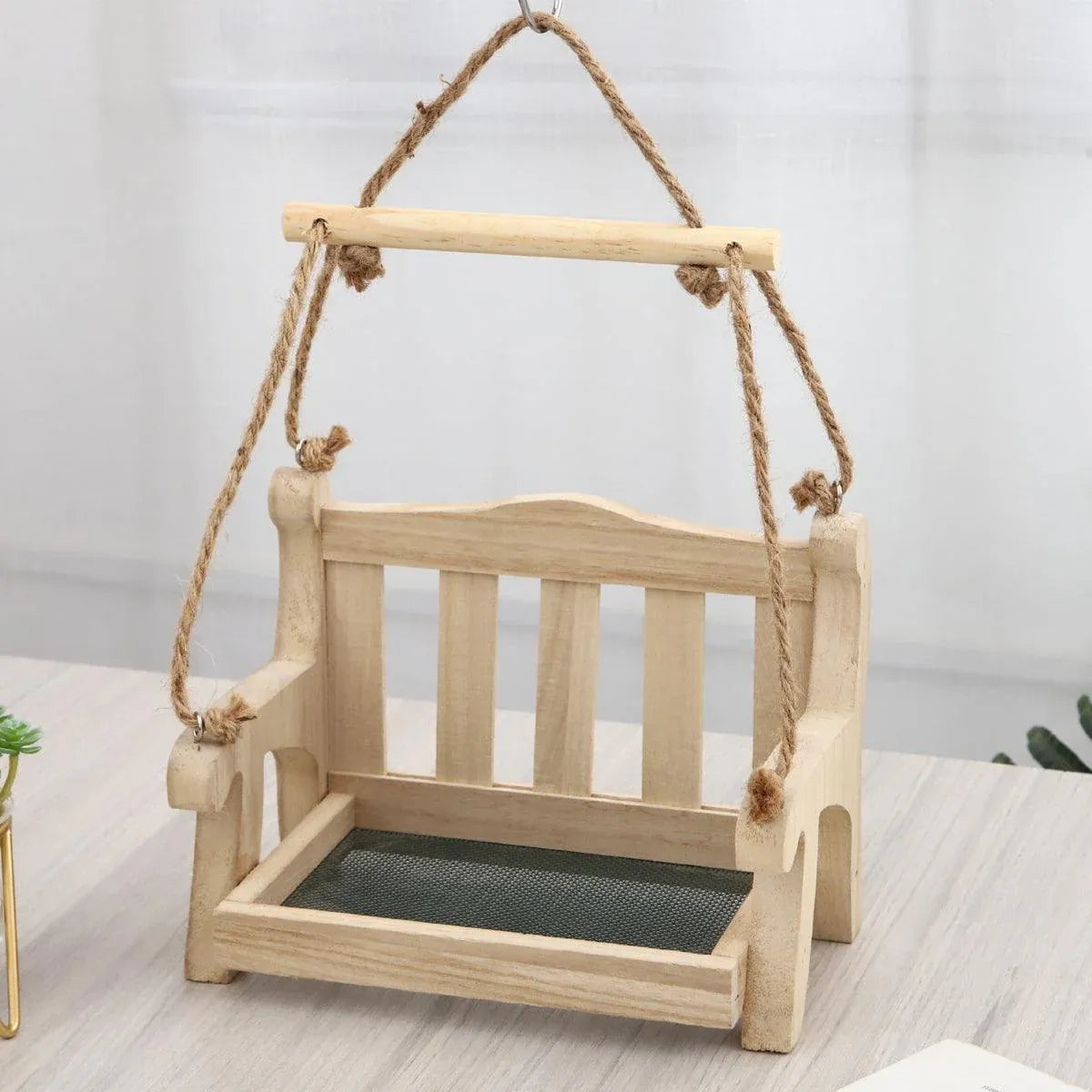Outdoor Hanging Wooden Bird Feeder Garden Wild Bird Feeding Station House