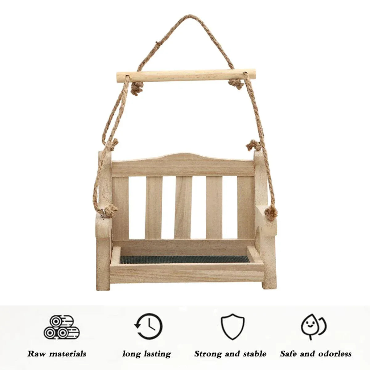 Outdoor Hanging Wooden Bird Feeder Garden Wild Bird Feeding Station House