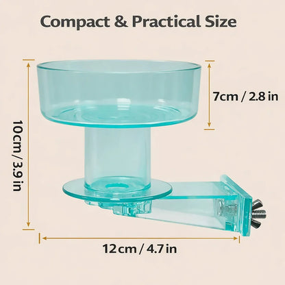 Bird Cage Bath Feeder Bowl Removable PP Plastic Quick Lock Parrot Cockatiel