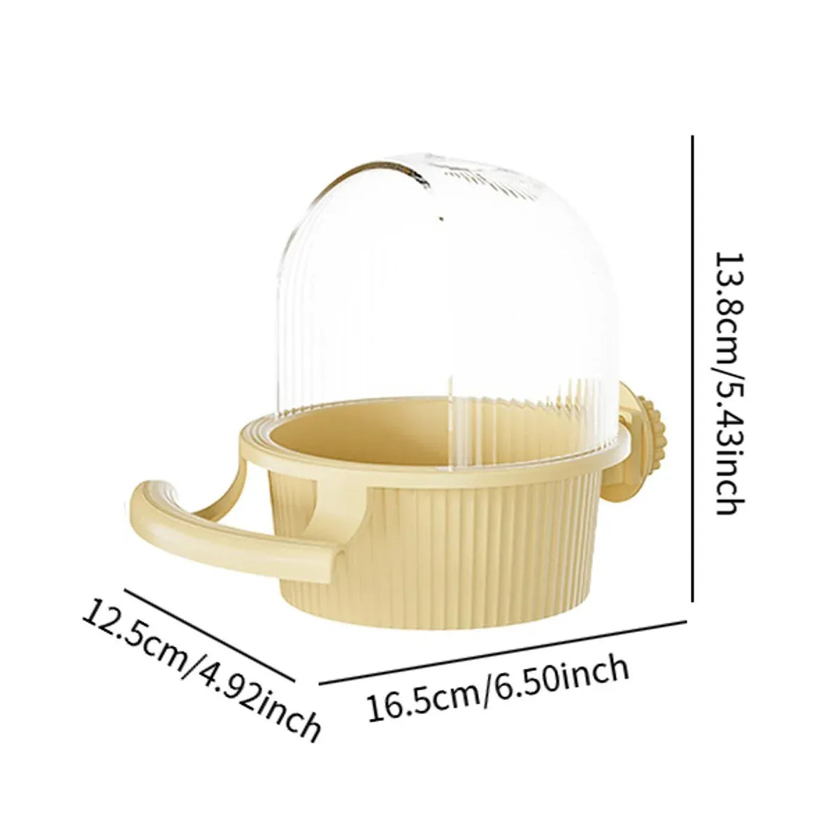 Bird Feeder Set Food Jars Cups Parrot Food Boxes Water Dispenser Troughs Cage - Pink